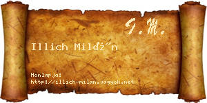 Illich Milán névjegykártya